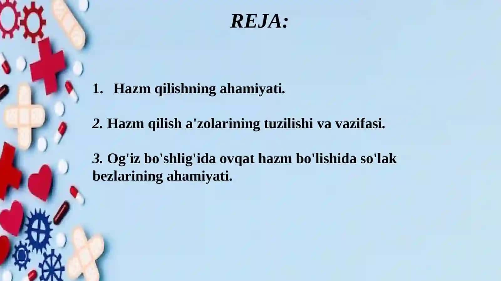 Hazm kanali va hazma'zolari 3