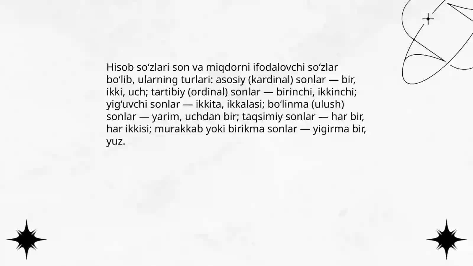 Ona tilida Hisob so'zlari 3
