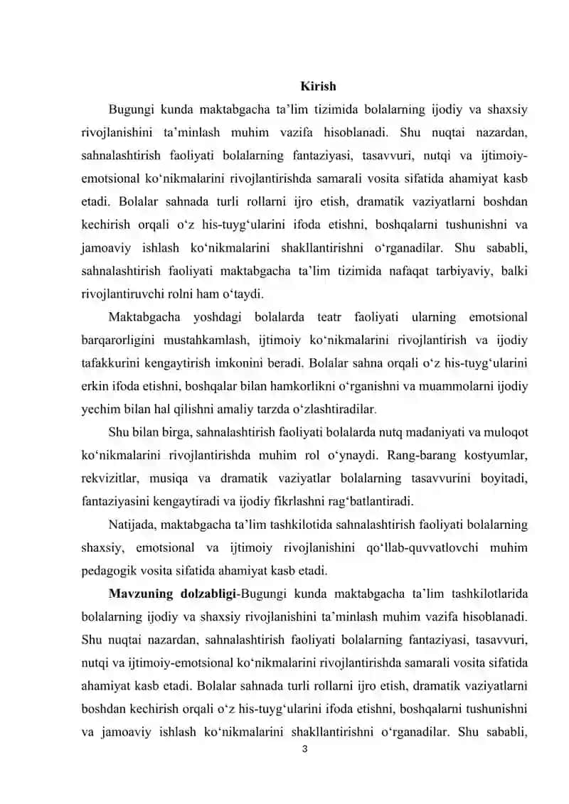 Maktabgacha taʼlim tashkilotida sahnalashtirish faoliyatining mazmun va mohiyati 3
