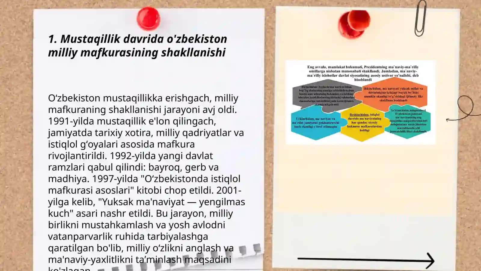 Mustaqillik yillarida O'zbekistondagi ma'naviy va madaniy taraqqiyot 3