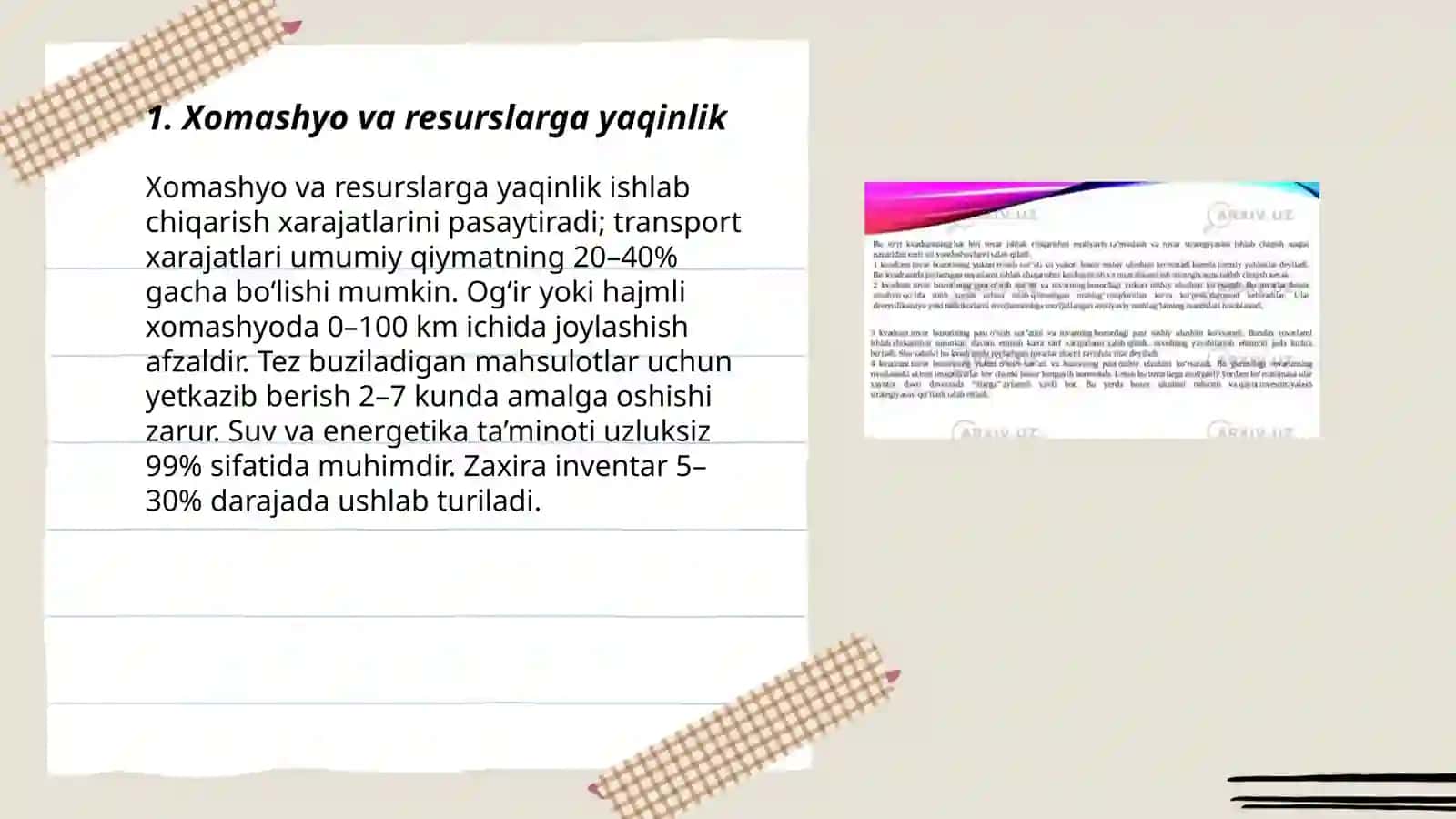 Sanoat tarmoqlarini joylashtirish 3