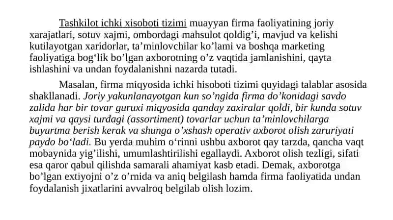 MARKETING TADQIQOTLARI VA AXBOROT TIZIMLARI 3