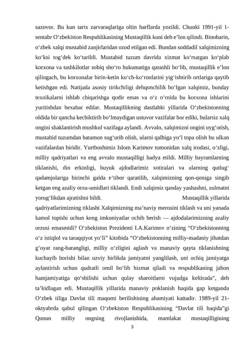 O‘ZBEKISTONDA SOVET DAVRIDA OLIY TA’LIM TIZIMI KURS ISHI 3