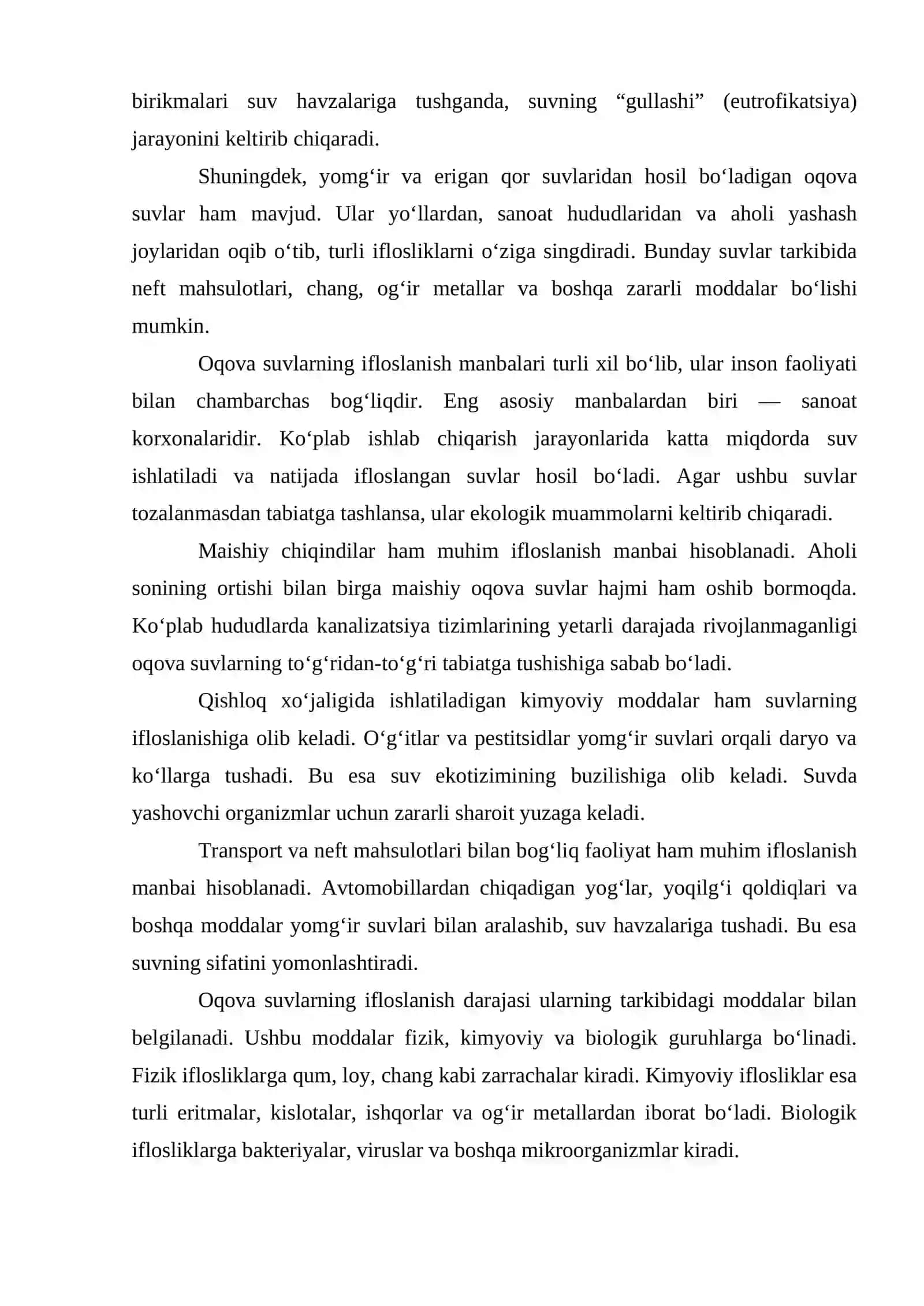 OQOVA SUVLARNI TOZALASH USULLARI 3