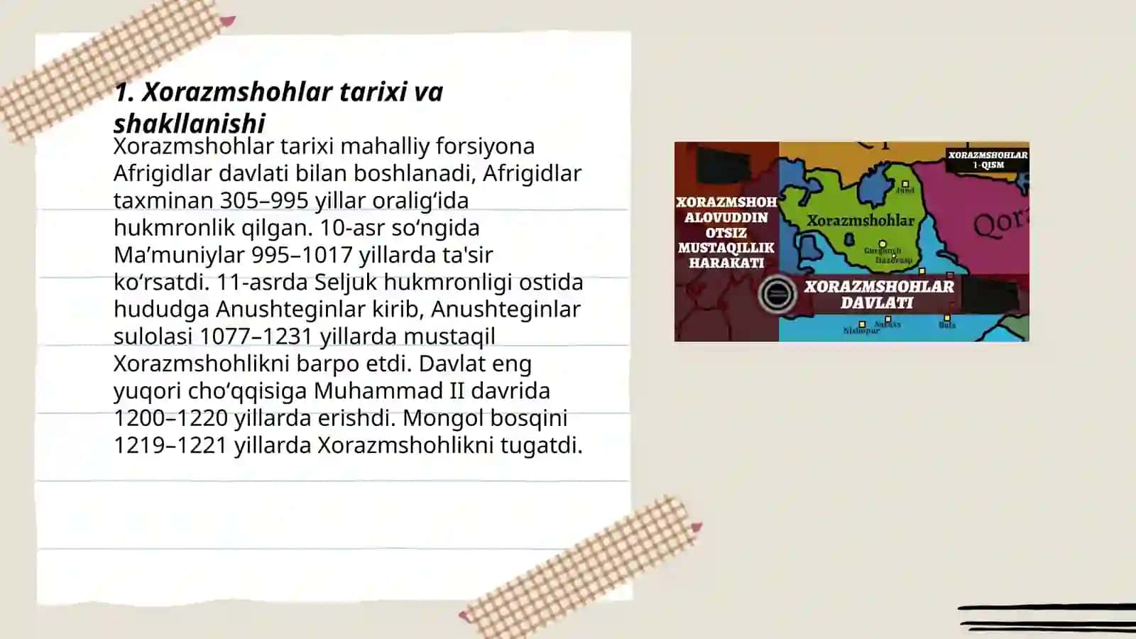 Xorazmshohlar tarixi va shakllanishi 3