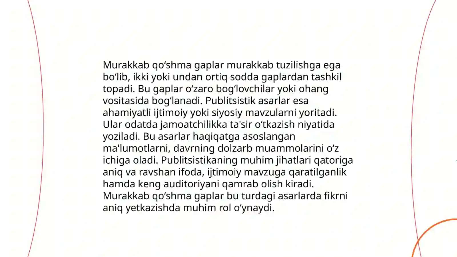 Murakkab qoʻshma gaplar va ularning nutqiy koʻrinishlari 3