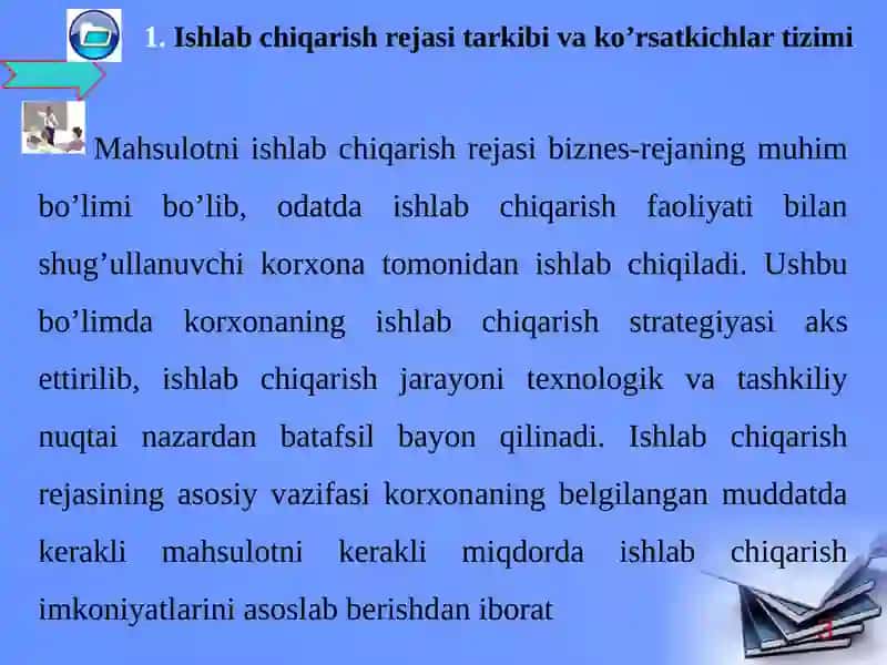 Ishlab Chiqarish Rejasi 3