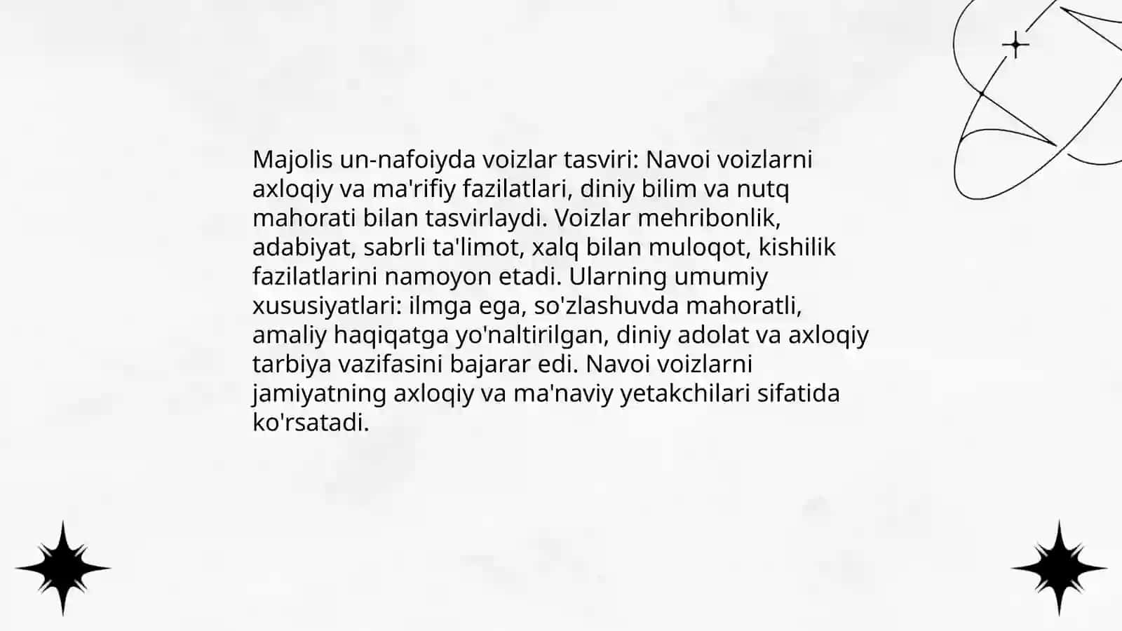 "Majolis un-nafoiy" asarida voizlar haqida maʼlumotlar 3