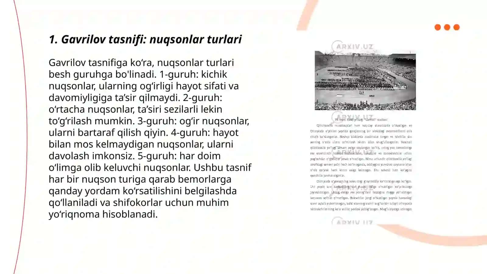 Tish qatorlari qisman nuqsonlari tasnifi 3
