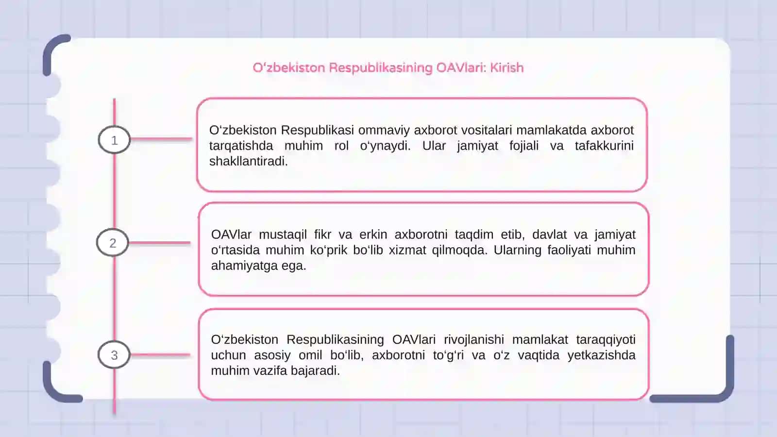 O‘zbekiston Respublikasi ommaviy axborot vositalarining faoliyati 3