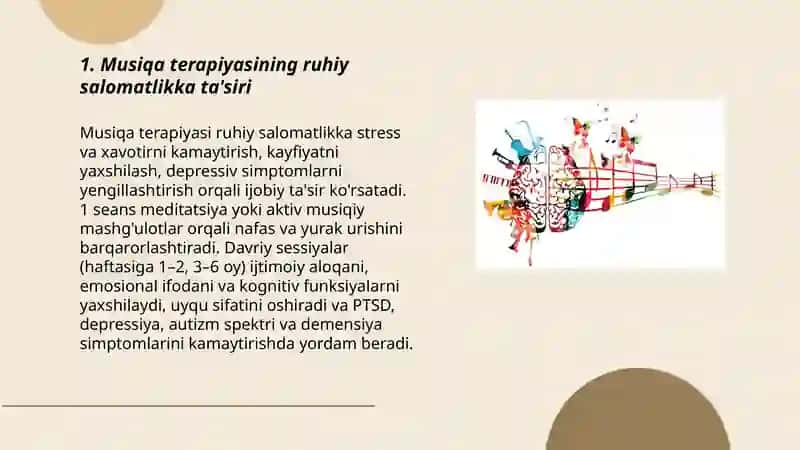 Musiqa terapiyasi va ruhiy salomatlik profilaktikasi 3