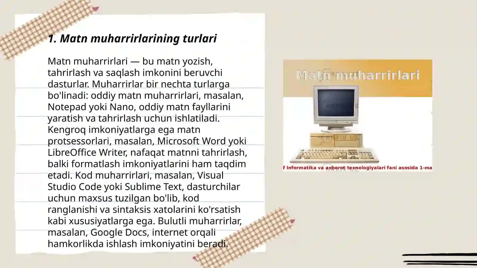 Matn muharrirlari va protsessorlari 3