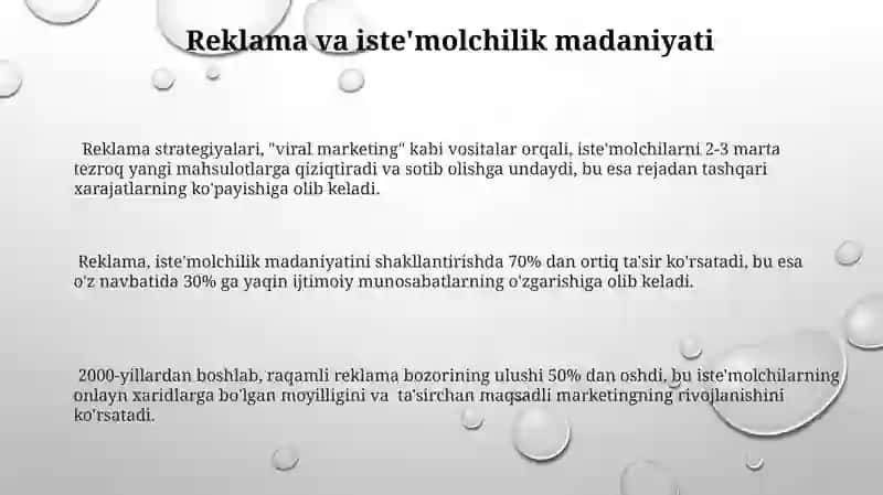 Zamonaviy jamiyatda reklama ta'siri va uning oqibatlari 3