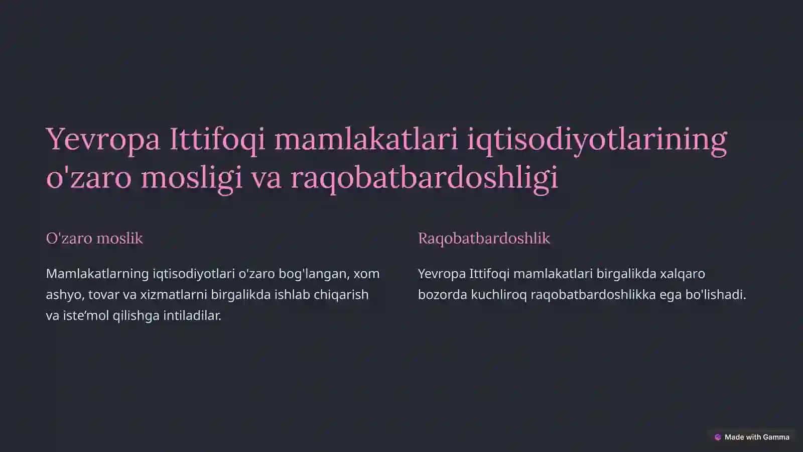 Yevropa Ittifoqining iqtisodiy integratsiyasining shakllanishiga ta’sir etuvchi asosiy iqtisodiy-siyosiy omillar 3