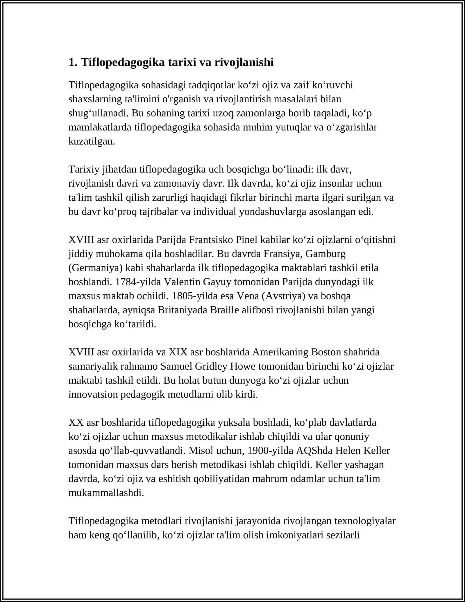 TIFLOPEDAGOG-OQITIWSHI SABAQLARIN BAQLAW HÁM ANALIZLEW 3