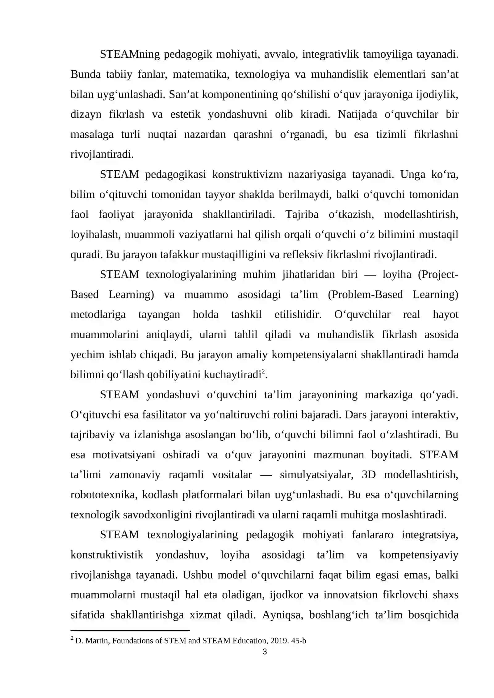 BОSHLАNG‘IСH SINF TАBIY FАNLАR TА’LIMIDА STЕАM TЕXNОLОGIYАSINI LОYIHАLАSHTIRISHNING DIDАKTIK TАMОYLILАRI 3