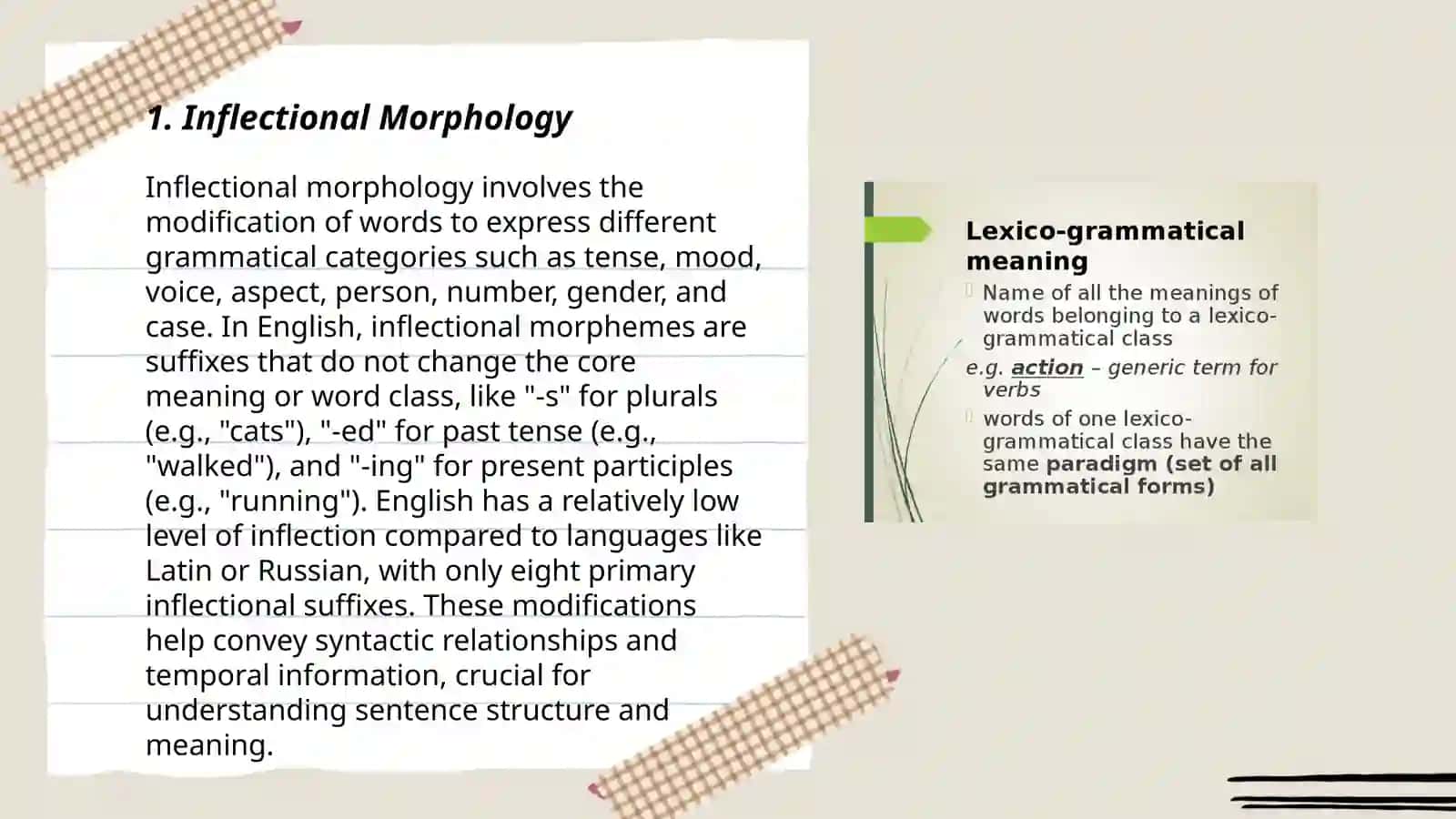 Morphology. Grammatical form and Grammatical meaning. Methods of expressing grammatical meaning 3