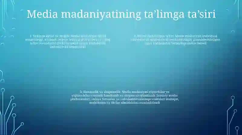 Media Madaniyati Va Innavatsion Va Pedagogik Texnologiyalar 3