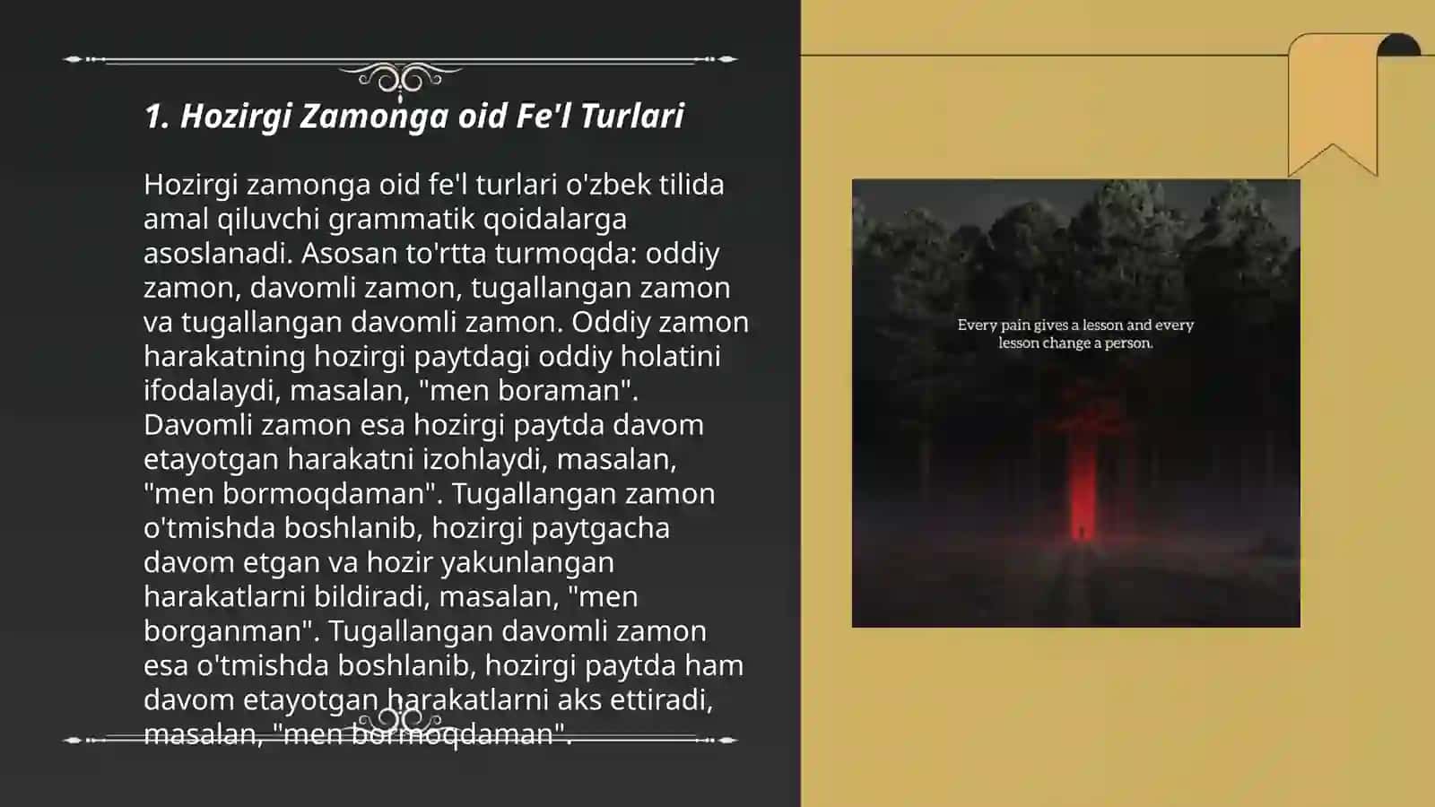 Ingliz tilidagi zamon turlari va tushunchalar 3