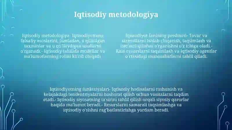 Iqtisodiyot Fanining Predmeti Va Vazifalari 3