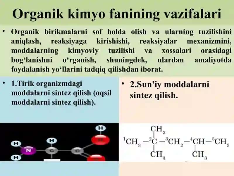 Organik kimyo fani va uning rivojlanishining bosqichlari 3