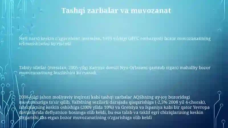 Bozor Muvozanatining O‘zgaruvchanligi 3