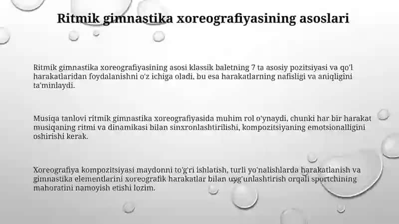 Badiiy gimnastika va xoreografiya mashqlari 3