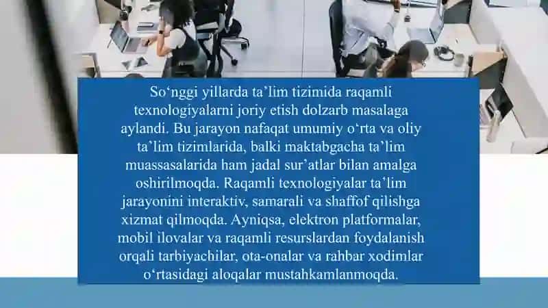 Zamonaviy raqamli texnologiyalar va idoralararo elektron hamkorlikni yo‘lga qo‘yish 3