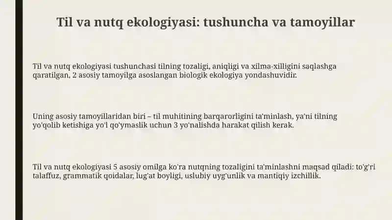 Til va nutq ekologiyasi mavzusida esse 3