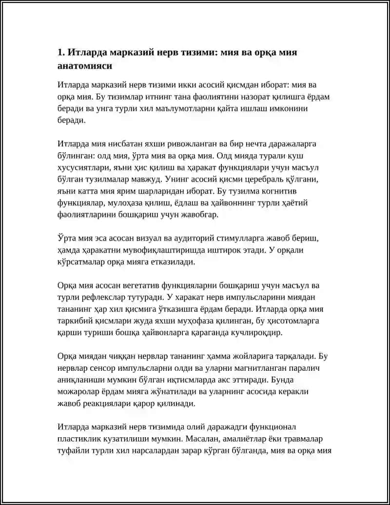 Итларда марказий нерв тизими 3