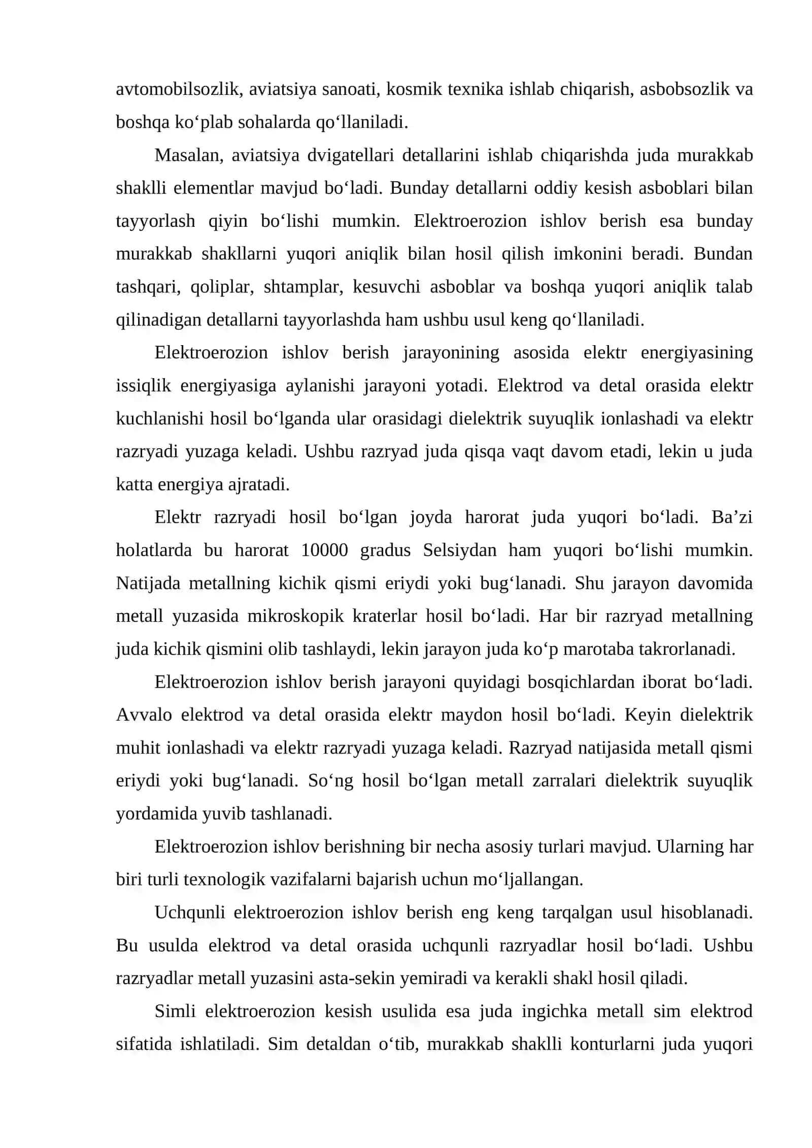 Elektroerozion ishlov berish texnologiyasi 3