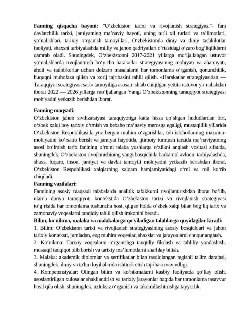HISTORY OF UZBEKISTAN AND DEVELOPING STRATEGY 3