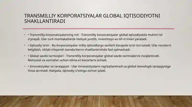 Transmilliy korporatsiyalar va ularning iqtisodiyotdagi roli 3