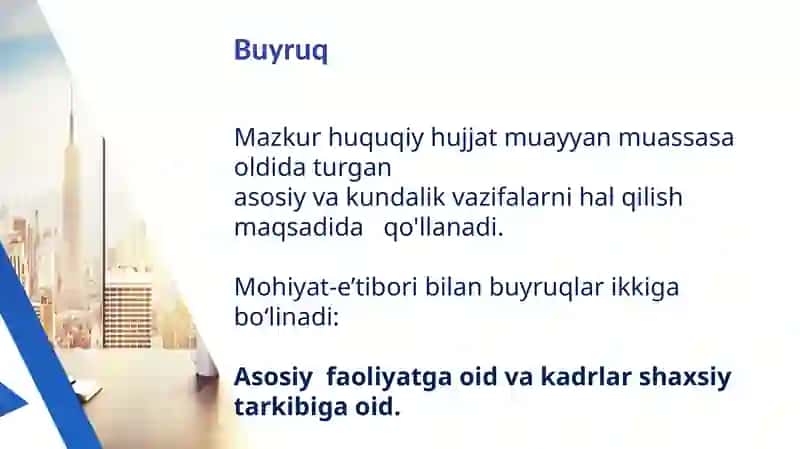 Farmoyish hujjatlari va uning turlari 3