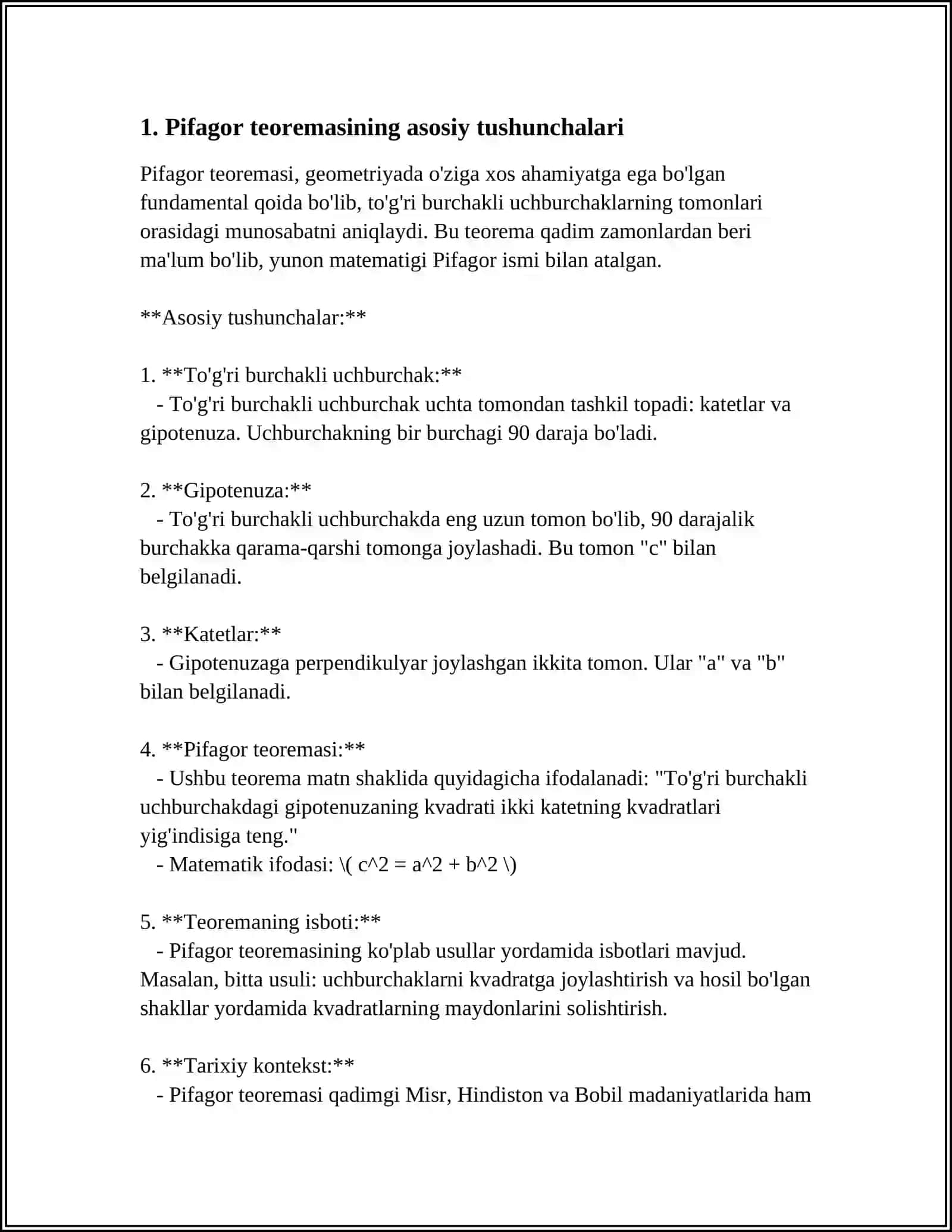 UYNI TA'MIRLASHGA PIGAGOR TEOREMASINI ISHLATISH 3