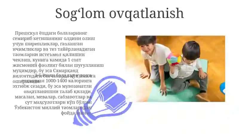 Sog'liqni saqlash va ovqatlanish 3