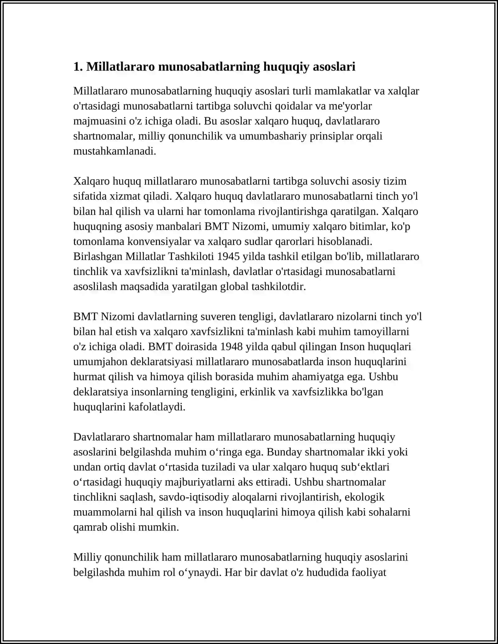 O‘ZBEKISTON RESPUBLIKASI PREZIDENTINING “MILLATLARARO MUNOSABATLAR VA XORIJIY DAVLATLAR BILAN DO‘STONA MUNOSABATLARNI YANADA TAKOMILLASHTIRISH CHORA-TADBIRLARI TO‘G‘RISIDA”GI FARMONI 3