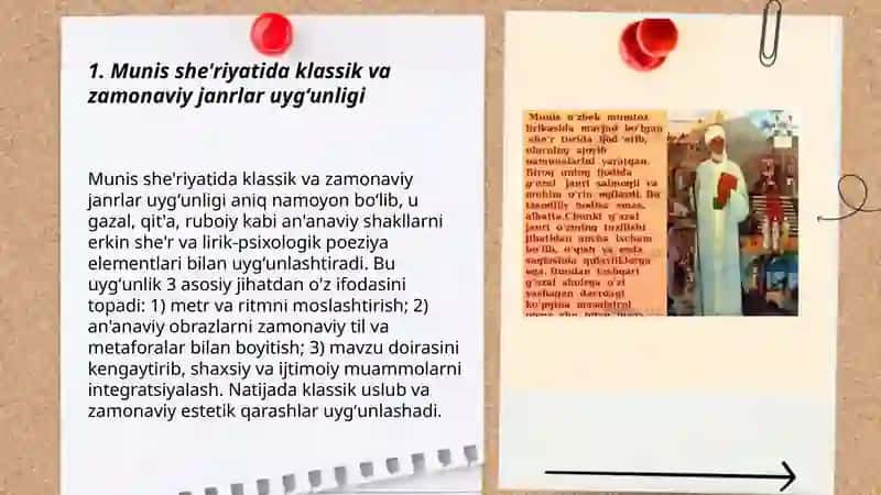 Munis she'riyatida janrlar takomili va shoir mahorati 3