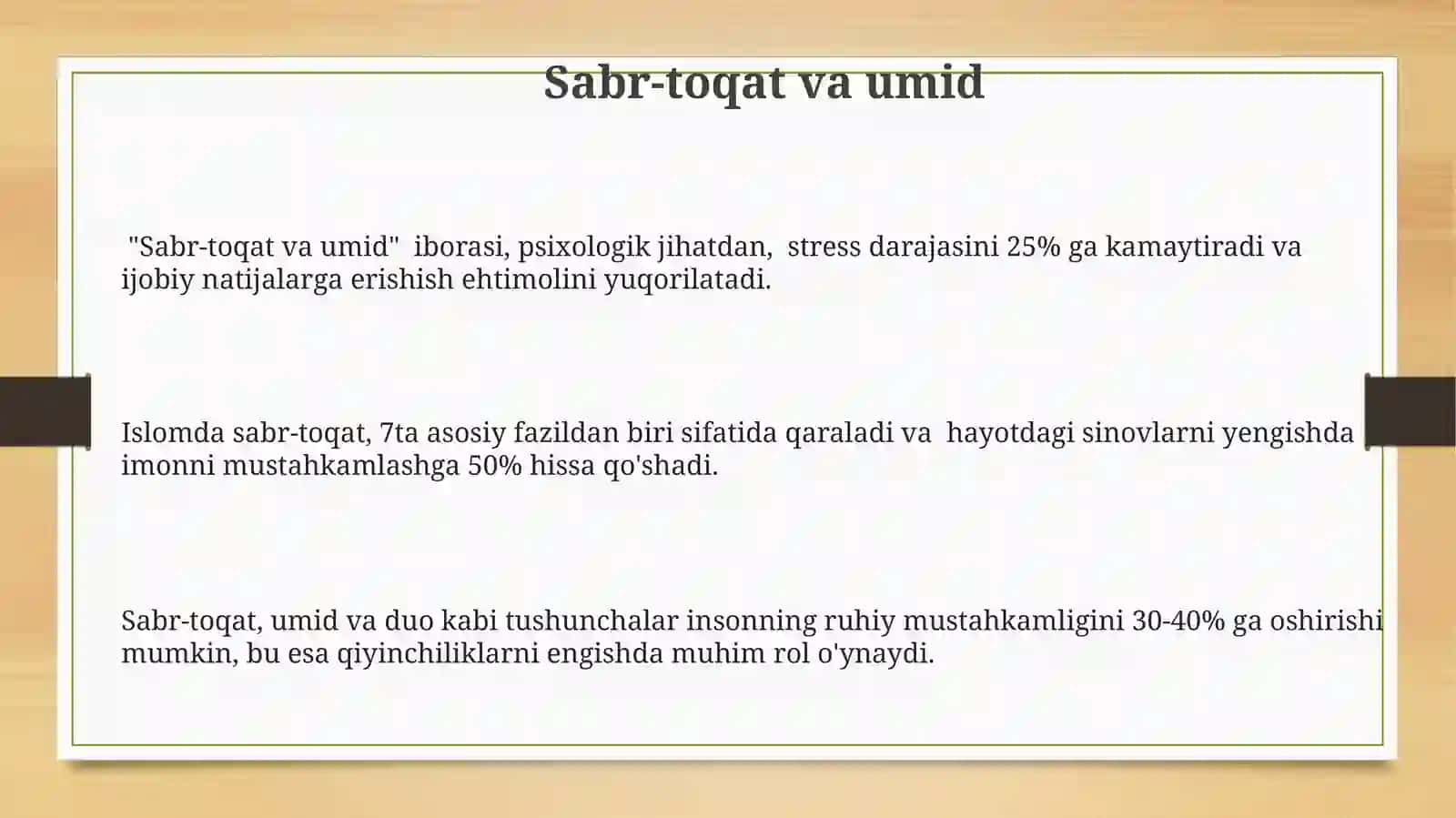 Sabr-toqat va umid 3