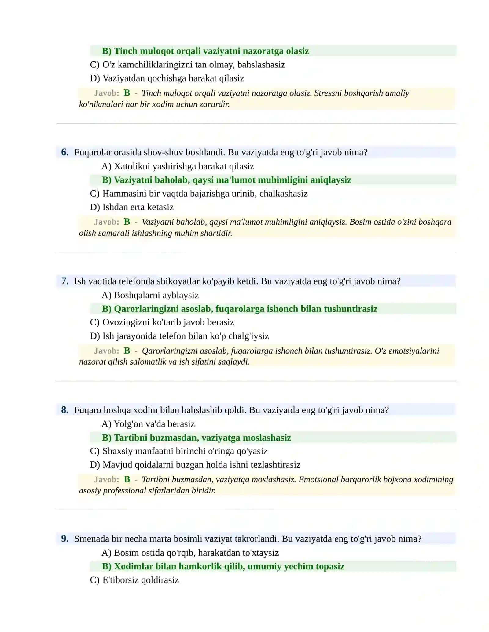 BOJXONA XIZMATIGA ISHGA KIRISH PSIXOLOGIK SINOV Testlari 3