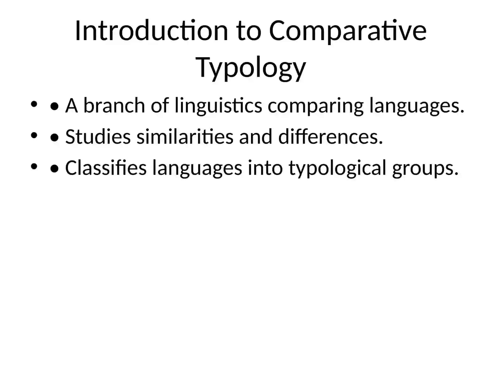 History of Comparative Typology 3