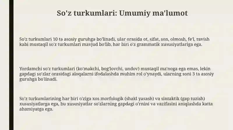 So'z turkumlari 3