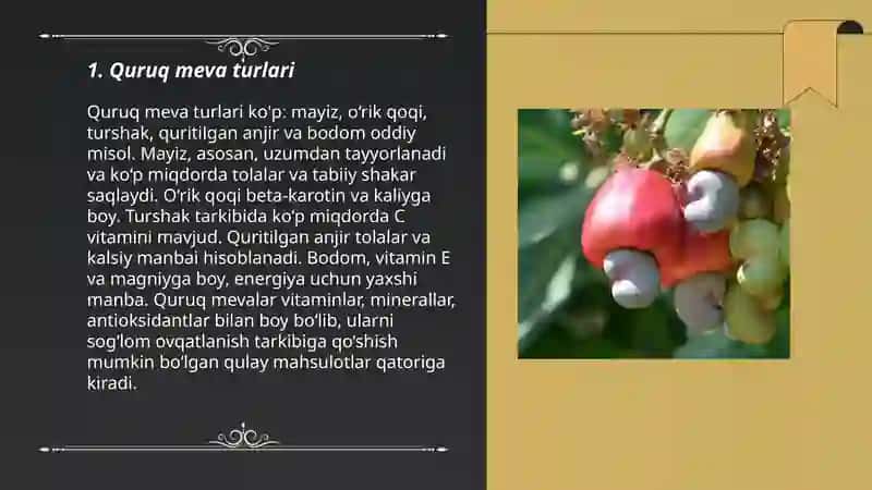 Quruq meva Keshyu haqida 10 fakt 10malumot zararlari 3