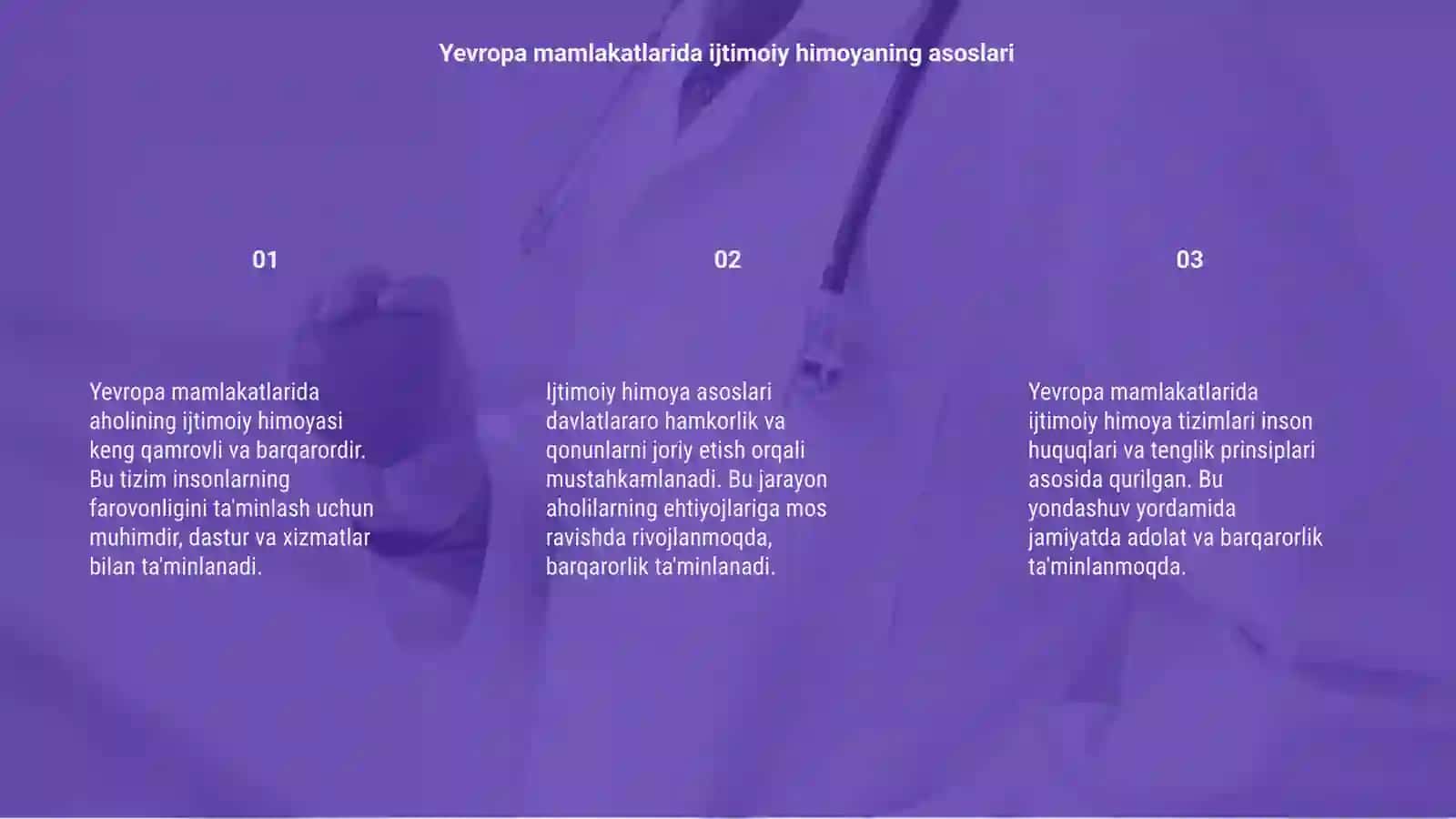 Yevropa mamlakatlarida aholining ijtimoiy himoyasi 3