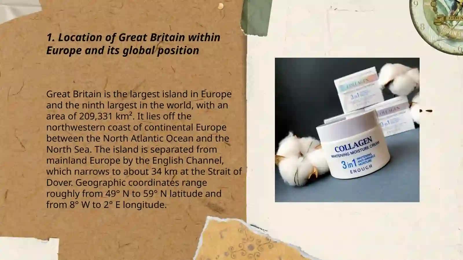 The geographic position and nature of Great Britain 3