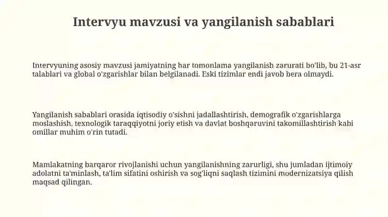 Sharq yulduzi jurnalida e'lon qilingan "Yangilanish ehtiyoji" suhbati 3