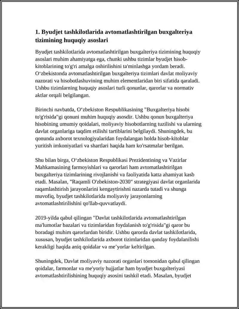 BYUDJET TASHKILOTLARIDA BUXGALTERIYA HISOBI AVTOMATLASHTIRILGAN TIZIMI 3