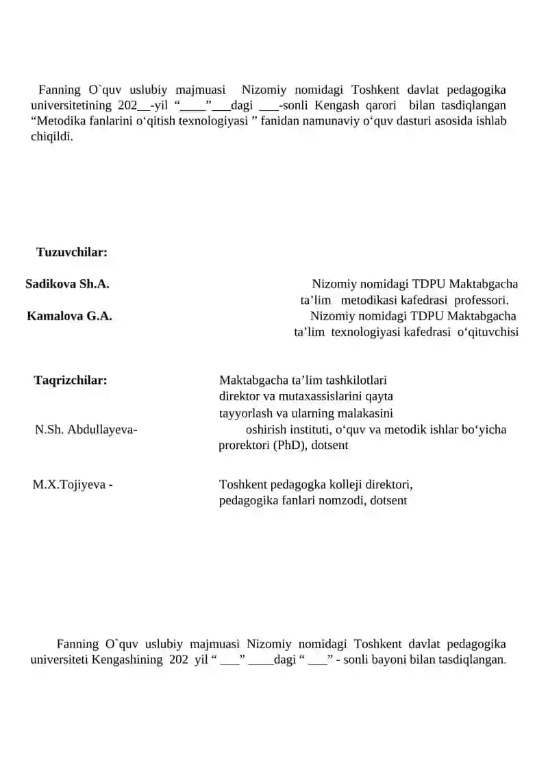 Metodika fanlarini o‘qitish texnologiyasi 3
