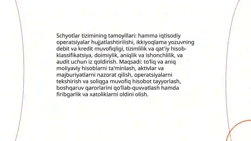 Schyotlar tizimi va ikkiyoqlama yozuv 3