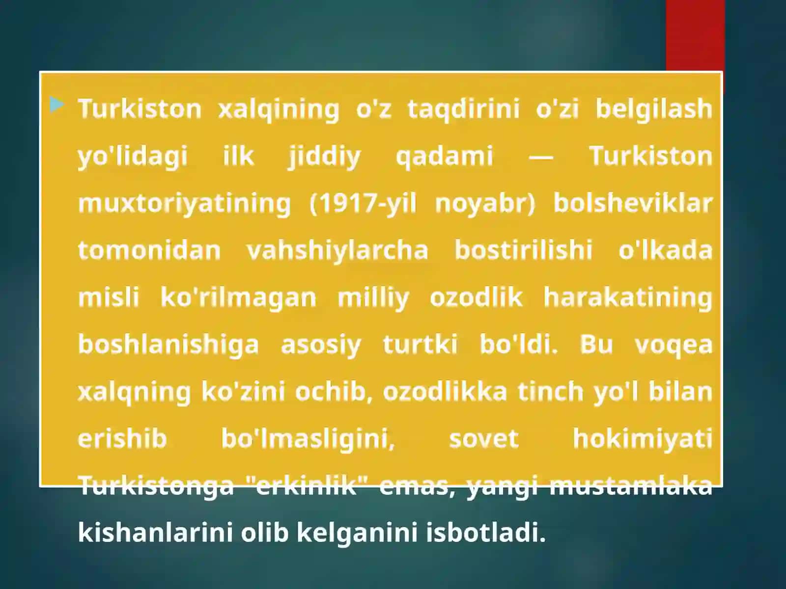 Turkistonda Mustabid Sovet hokimiyatiga qarshi qurolli harakat tarixi 3